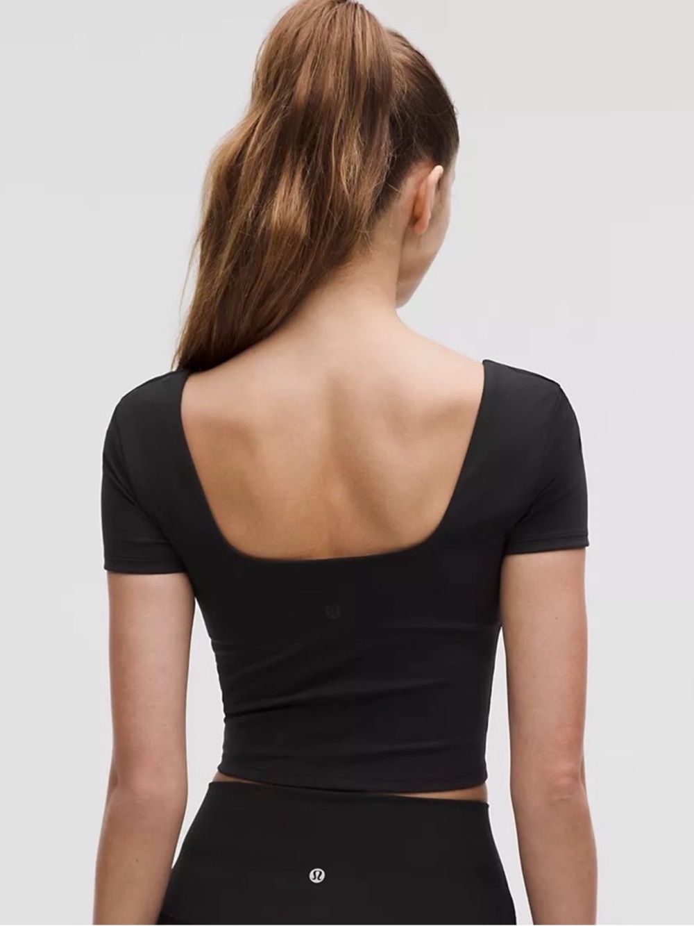 Lululemon Wunder Under SmoothCover Square-Neck T-Shirt Black